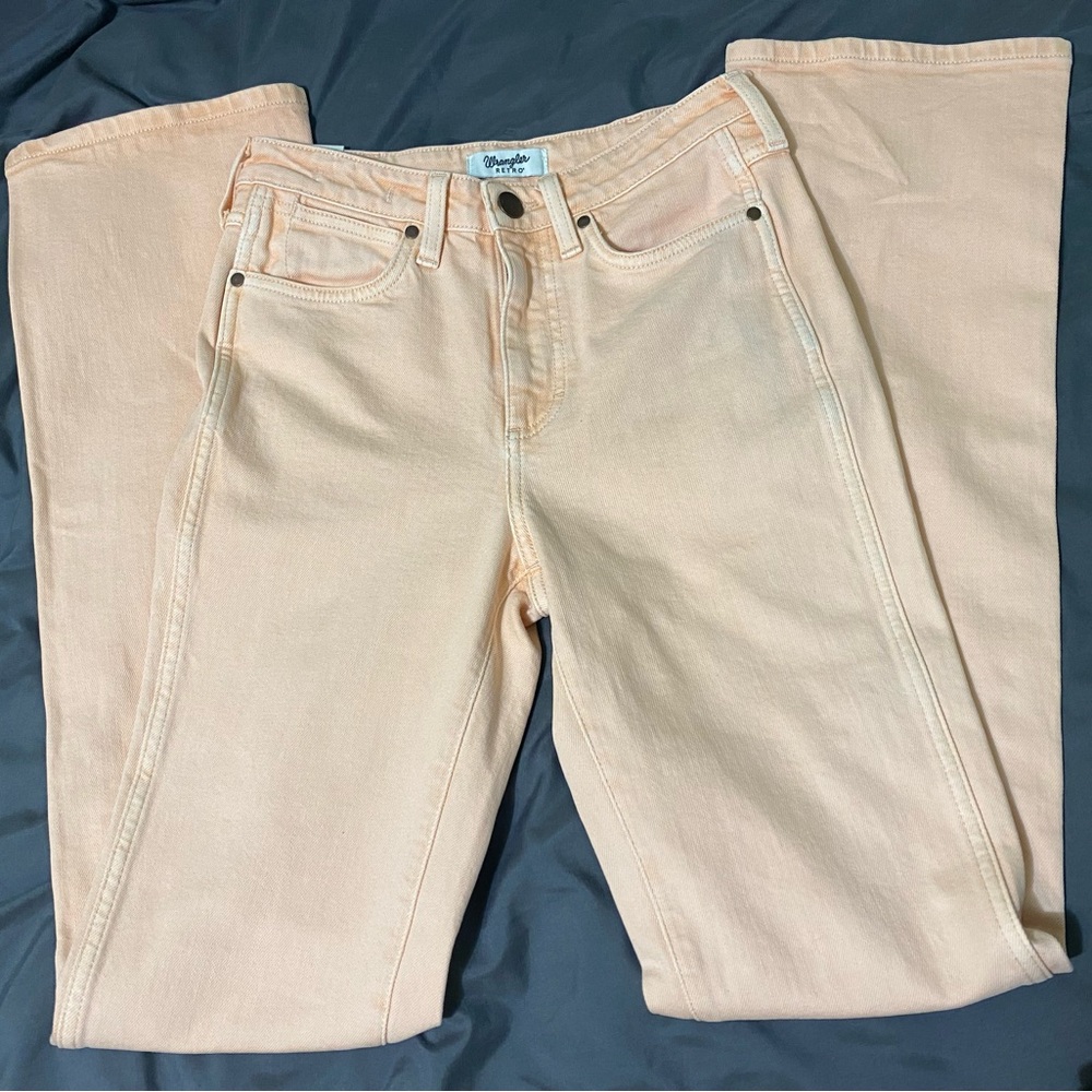 Wrangler Retro High Rise Boot Cut Pink Women's Jeans Size 24x32 NWT
